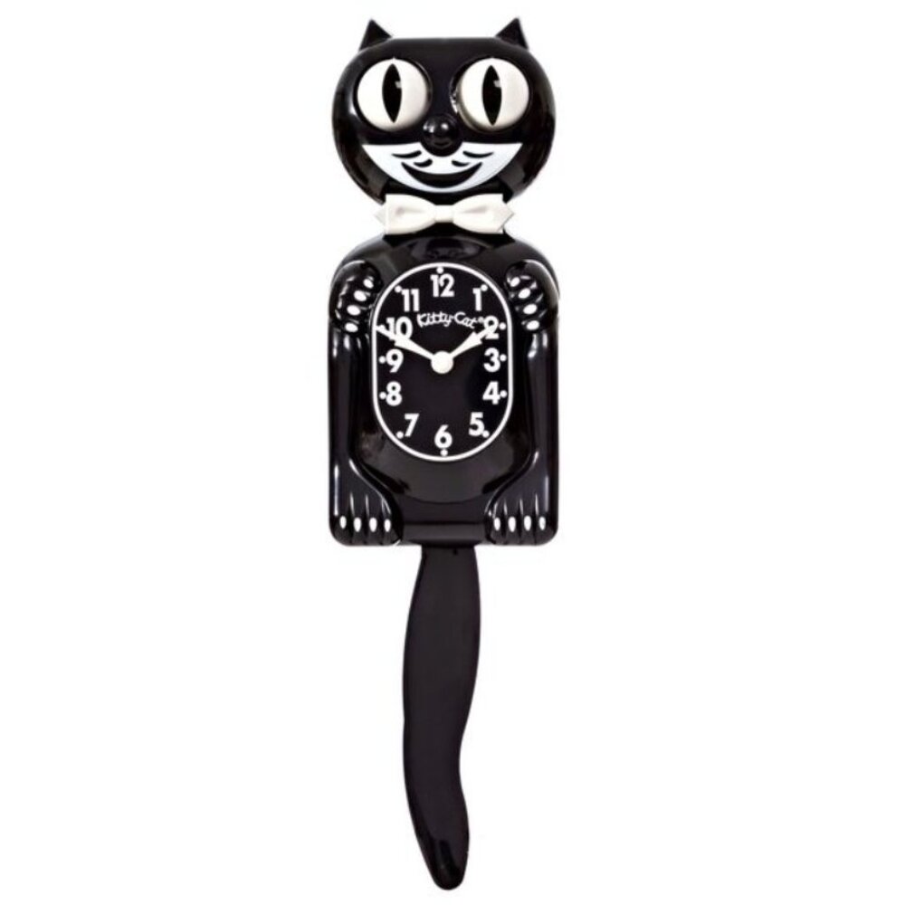 Classic Black Kitty-Cat Kit-Cat clock Kat Klock